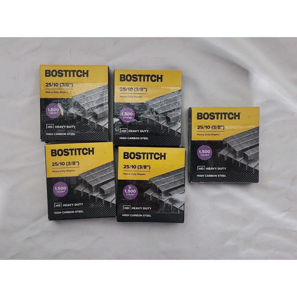 Bostitch 25/10 3/8" Staples Heavy Duty High Carbon Steel 7500 Staples
